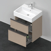 Duravit D-Neo wastafelonderkast 58.4x62.5x44.2cm 2 lades Linnen Mat SW641147