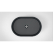 Arcqua Case waskom - 55x36cm - Ovaal - Cast marble Antraciet Mat SW767306