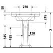 Duravit 1930 wastafel 70x50cm wit 0293369