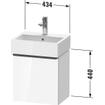 Duravit D-Neo wastafelonderkast 43.4x44x32.2cm Linksdraaiend 1 deur wit Hoogglans SW640723