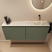 MONDIAZ TURE-DLUX 120cm toiletmeubel Army. EDEN wastafel Ostra positie rechts. Zonder kraangat. SW1104724