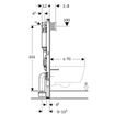 Geberit Duofix inbouwreservoir H112cm Omega 12cm SW1233945