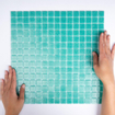 The Mosaic Factory Amsterdam mozaïektegel - 32.2x32.2cm - wand en vloertegel - Vierkant - Glas Jade Green Mat SW62106