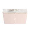 MONDIAZ TURE-DLUX 80cm toiletmeubel Rosee. EDEN wastafel Frappe positie links. Met 1 kraangat. SW1102964