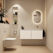 MONDIAZ TURE-DLUX 120cm toiletmeubel Talc. EDEN wastafel Ostra positie rechts. Zonder kraangat. SW1104654