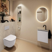 MONDIAZ TURE-DLUX 40cm toiletmeubel Cale. EDEN wastafel Opalo positie links. Met 1 kraangat. SW1104240