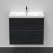 Duravit D-Neo wastafelonderkast 78.4x62.5x45.2cm 2 lades Eiken (zwart) Mat SW640727