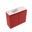 MONDIAZ TURE-DLUX 60cm toiletmeubel Fire. EDEN wastafel Frappe positie links. Zonder kraangat. SW1102772