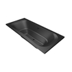 Xenz Nassau ligbad - 200x90cm - met overloop - zonder afvoer - Acryl Ebony mat SW103309