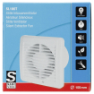Sanivesk Standaard Ventilator - Ø10 - Stil - Timer - Op (licht)schakelaar - Vierkant - Wit SW1212658