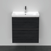 Duravit D-Neo wastafelonderkast 63.4x62.5x45.2cm 2 lades Eiken (zwart) Mat SW640814