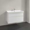 Villeroy & Boch Collaro wastafelonderkast 95.4x54.6cm 2 lades White matt SW479504