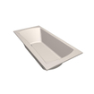 Xenz Robijn Inbouwbad - 190x90cm - inhoud 320L - met afvoer - Creme mat SW378362