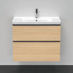 Duravit D-Neo wastafelonderkast 78.4x62.5x45.2cm 2 lades Natuur eiken Mat SW640935