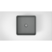 Arcqua Case waskom - 37x37cm - Vierkant - Cast marble - Grijs Mat SW767315
