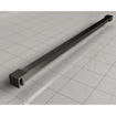 Wiesbaden Slim inloopdouche 85x200cm met 8mm helder glas met zwart profiel en stabilisatiestang SW419915