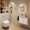 MONDIAZ TURE-DLUX 60cm toiletmeubel Rosee. EDEN wastafel Ostra positie links. Zonder kraangat. SW1105039