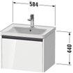 Duravit Ketho 2 wastafelonderbouwkast met 1 lade 58.4x45.5x44cm met greep antraciet donker noten mat SW772728