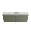 MONDIAZ TURE-DLUX 120cm toiletmeubel Army. EDEN wastafel Glace positie midden. Zonder kraangat. SW1103179