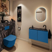 MONDIAZ TURE-DLUX 80cm toiletmeubel Jeans. EDEN wastafel Lava positie rechts. Met 1 kraangat. SW1103882