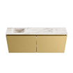 MONDIAZ TURE-DLUX 120cm toiletmeubel Oro. EDEN wastafel Frappe positie links. Met 1 kraangat. SW1102908