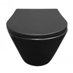 Wiesbaden Vesta wandcloset rimless met Shade slim toiletzitting softclose en quick release mat zwart SW228315