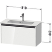 Duravit Ketho 2 wastafelonderbouwkast met 1 lade 68x39x44cm met greep antraciet donker noten mat SW772223