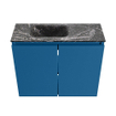 MONDIAZ TURE-DLUX 60cm toiletmeubel Jeans. EDEN wastafel Lava positie links. Met 1 kraangat. SW1103830