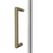 Fortifura Galeria Douchecabine - 80x100x200cm - scharnieren - deurgreep - stabilisatiestang - vlak - helder veiligheidsglas - Geborsteld messing PVD (Goud) SW1222462