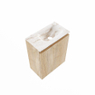 MONDIAZ TURE-DLUX 40cm toiletmeubel Washed Oak. EDEN wastafel Frappe positie rechts. Met 1 kraangat. SW1103041