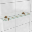 Haceka Kosmos Planchet - 60x12cm - glas - geborsteld koper SW955716