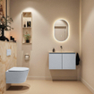 MONDIAZ TURE-DLUX 80cm toiletmeubel Clay. EDEN wastafel Frappe positie midden. Zonder kraangat. SW1102717