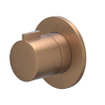 IVY Pact Afbouwdeel - voor inbouw douchekraan - stopkraan - symmetry - rond rozet - Geborsteld mat koper PVD SW1031107