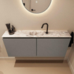 MONDIAZ TURE-DLUX 120cm toiletmeubel Smoke. EDEN wastafel Glace positie midden. Met 1 kraangat. SW1103555
