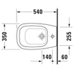 Duravit D Code staand bidet inclusief bevestiging wit 0315122