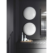 Instamat Maan elektrische radiator - 73cm - rond - 750w - met wandconsole - staal wit glans SW915240