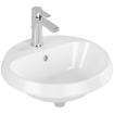 Villeroy & Boch Architectura inbouwwastafel 45x45x17cm Rond 1 kraangat zonder overloopgat Wit Alpin glans Ceramic SW762353