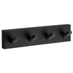 Smedbo House Handdoekhaak - 18x4cm - 4 haken - mat zwart SW421885