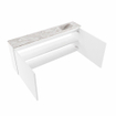 MONDIAZ TURE-DLUX 120cm toiletmeubel Talc. EDEN wastafel Glace positie rechts. Met 1 kraangat. SW1103176