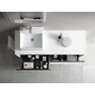 Duravit Ketho 2 wastafelonderbouwkast incl. consoleplaat met 2 laden voor waskom links 160x55x45.9cm met handgrepen antraciet wit supermat SW771993