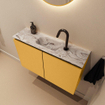 MONDIAZ TURE-DLUX 80cm toiletmeubel Ocher. EDEN wastafel Glace positie midden. Met 1 kraangat. SW1103396