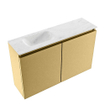 MONDIAZ TURE-DLUX 80cm toiletmeubel Oro. EDEN wastafel Opalo positie links. Zonder kraangat. SW1104453