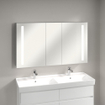 Villeroy en Boch My View spiegelkast met 3 deuren met geïntegreerde LED verlichting verticaal 130x75x17.3cm 1024983