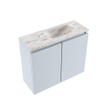 MONDIAZ TURE-DLUX 60cm toiletmeubel Clay. EDEN wastafel Glace positie rechts. Zonder kraangat. SW1103198
