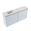 MONDIAZ TURE-DLUX 100cm toiletmeubel Clay. EDEN wastafel Glace positie links. Met 1 kraangat. SW1103211