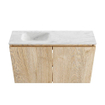 MONDIAZ TURE-DLUX Toiletmeubel - 80cm - Washed Oak - EDEN - wastafel Opalo - positie links - 1 kraangat SW1126217
