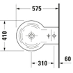 Duravit Starck 1 Wandbidet 410X320X575Mm 1 Kr.Gat Overl W.Gliss Wit 0295434