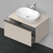 Duravit D-Neo wastafelonderkast 80x45.9x55cm 1 lade Taupe Mat SW641383