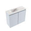 MONDIAZ TURE-DLUX 60cm toiletmeubel Clay. EDEN wastafel Ostra positie links. Zonder kraangat. SW1104782