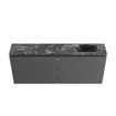MONDIAZ TURE-DLUX 120cm toiletmeubel Dark Grey. EDEN wastafel Lava positie rechts. Met 1 kraangat. SW1103768